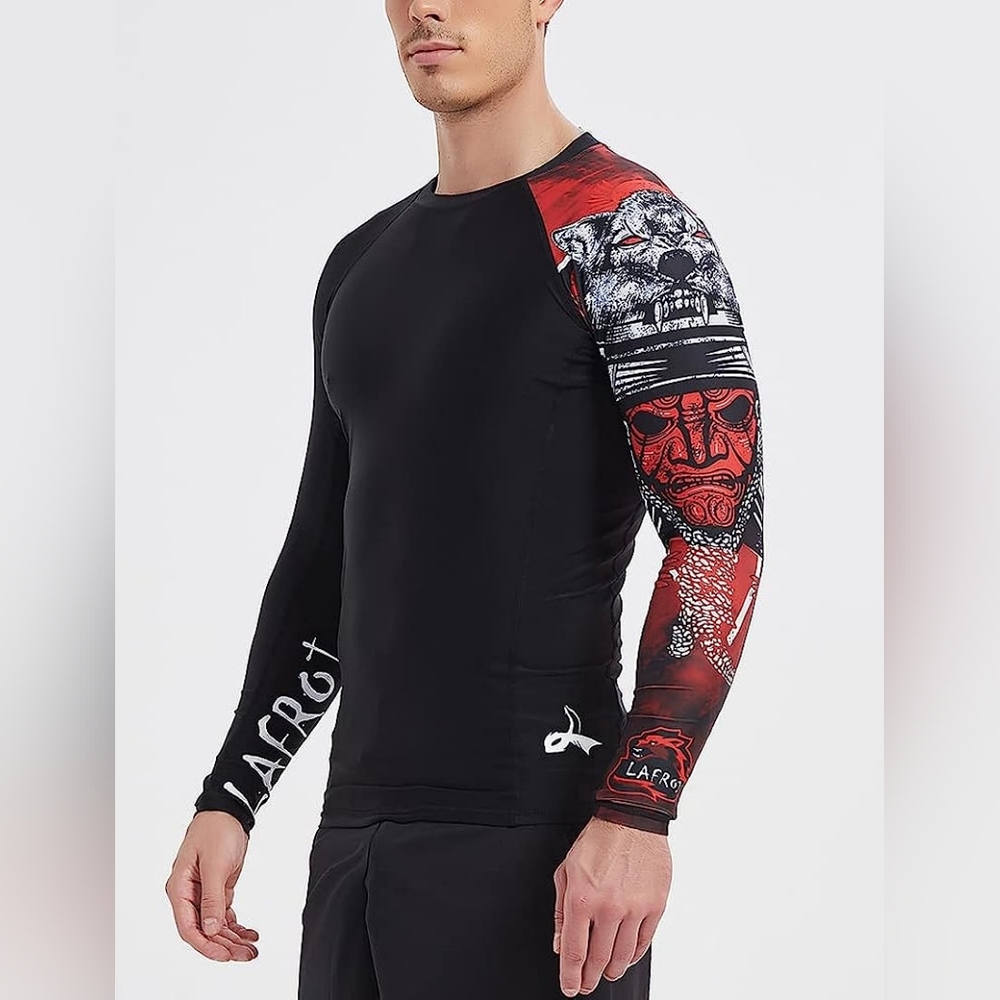 LAFROI Baselayer Skins Performance Fit Compression Rashguard  Size Lg   NWT